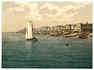Worthing Prints: The beach from the pier, Worthing, England