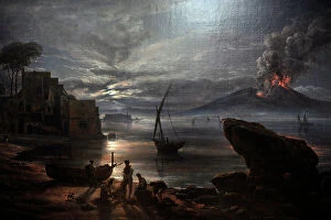Images Dated 4th March 2012: The Beach at Posillipo by J.C. Dahl, 1821