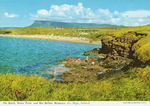 Card Gallery: The Beach, Rosses Point, and Ben Bulben Mountain, Co Sligo