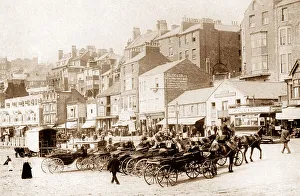 Beach Scarborough - carriages on beach
