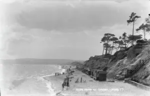 Chalets Prints: Beach Scene with Chalets