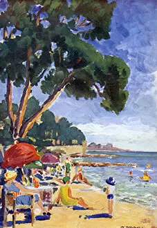 Cote Gallery: Beach scene at Juan-les-Pins