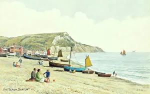 Seaton Prints: Beach at Seaton, Devon