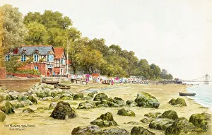 Seaview Prints: Beach at Seaview village, Isle of Wight