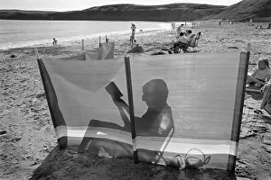 beach shadow, Aberdaron