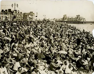 The beach at Southsea on 7 September 1929 during the 192?