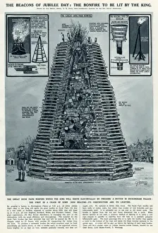 Bonfire Prints: Beacons of Silver Jubilee day 1935, by G. H. Davis