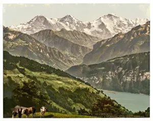 Eiger Prints: Beatenburg (i. e. Beatenberg), view of Jungfrau, Monch and E