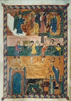 Mozarabic Prints: Beatus of Valcavado. 970. Page painted by Oveco