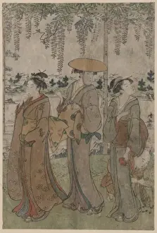 Wisteria Prints: Three beauties beneath wisteria