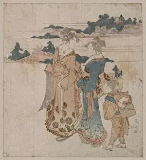 Beauties visiting a shrine