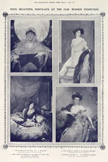 Images Dated 23rd October 2019: Four beautiful portrait studies at the Fair Women Exhibition