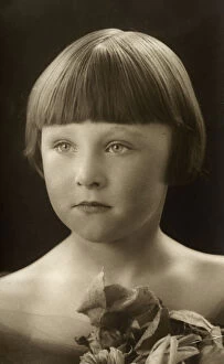 Fringe Collection: A beautiful studio portrait photograph of a 5 year-old girl