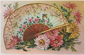 Images Dated 16th May 2017: A beautifully decorated and decorative fan