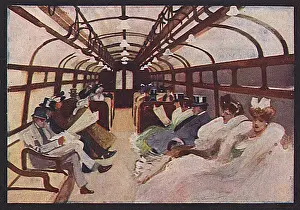 Tubes Prints: Beautifully dressed passengers on the Underground