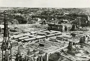 Bombed Gallery: Beauvais, France - aerial view, WW2