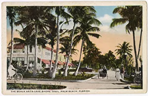 Beaux Prints: Beaux Arts Lake Shore Trail, Palm Beach, Florida, USA Date: circa 1908