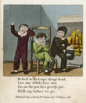 Rhymes Prints: To Bed, to Bed 1818
