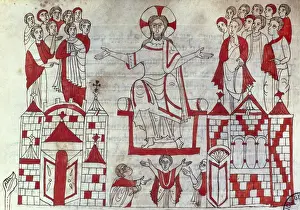 Beda Homilies. 11th century. Jesus preaching to his disciple