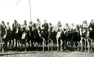 Camels Prints: Bedouin tribesmen in Egyptian desert, WW1