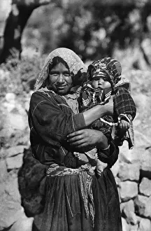 Bedouin Prints: Bedouin woman and baby, Jerusalem