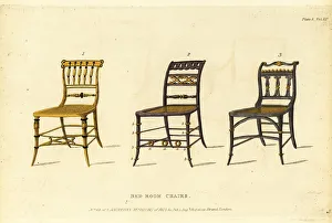 Furnishings Prints: Bedroom chairs, 1814
