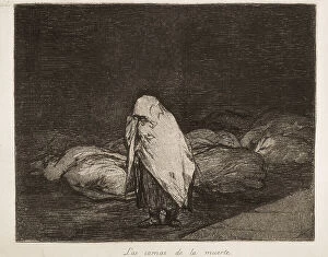 1746 Collection: The beds of death. Plate 62 of The Disasters of War
