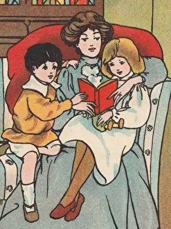 Bedtime Prints: Bedtime reading (detail)