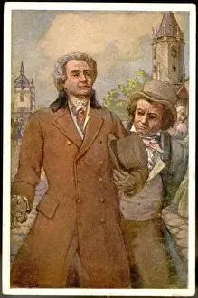 Beethoven Prints: Beethoven and Goethe