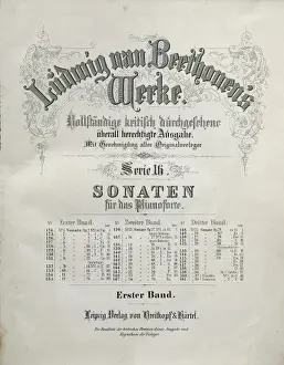 Beethoven Prints: Beethoven, Ludwig, van. German composer. Sonatas