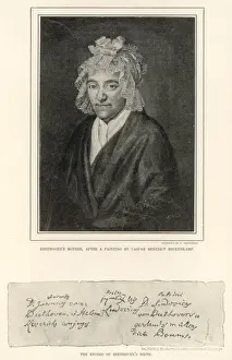 Beethoven Prints: Beethovens Mother