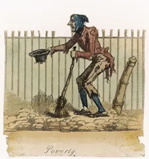 Tatty Prints: Beggar Holds out his Hat