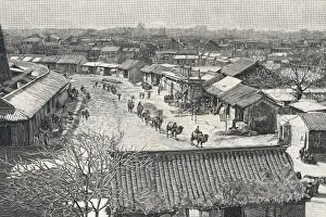 Chineses Prints: Beijing in 1884. Engraving