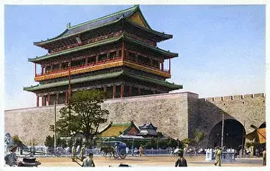Beijing Prints: Beijing, China - Zhengyangmen Gate - Tiananmen Square