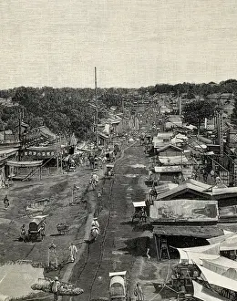 Beijing. Street between 1900-1910
