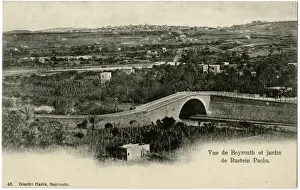 Pasha Prints: Beirut, Lebanon - Panoramic view - Garden of Rustein Pacha