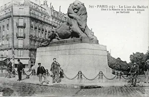 Unattributed Prints: The Belfort Lion by Bartholdi, Paris, France