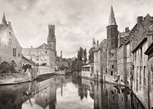 The Belfry at Bruges, Woodburytype