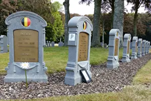 Ieper Prints: Belgian Headstones Houthulst Belgian Military Cemetery