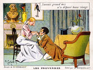 Menthe Collection: Belgian Proverb - Never did a big nose have a beautiful face