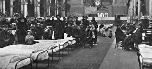 Belgian refugees accommodated at Alexandra Palace, WW1