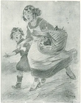Wrapped Collection: Belgian Woman And Child In Flight