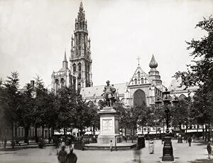 Anvers Gallery: Belgium Antwerp Anvers - Place Verte et la Statue Rubene