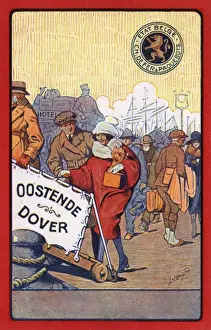 Dover Prints: Belgium - Boarding the Ferry to Dover at Ostende