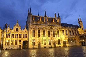 Flandre Gallery: BELGIUM. Bruges. Burg Square. City hall buildings