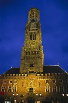 Belgians Prints: BELGIUM. Bruges. Grote Markt. Watchtower of 83
