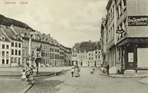 Market Place Prints: Belgium - Malmedy - The Marketplace