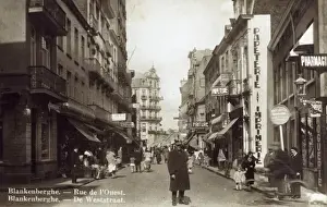 Belgium - West Street in Blankenberghe