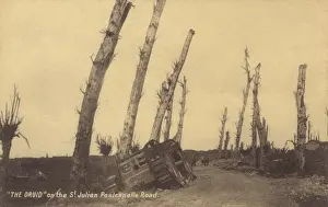 Stripped Prints: Belgium - WWI - Remains of The Druid tank