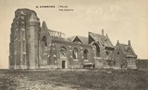Zeebrugge Prints: Belgium - Zeebrugge - Damaged church